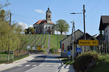Kapelski vrh je naselje z veliko župnijsko cerkvijo vrh vinograda.